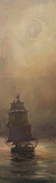 Sandra L. Dunn | Out of the Fog | Oil on Canvas | 12" X 4" | Sold
