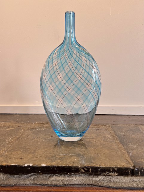 Small Flat Cane Bottle- teal