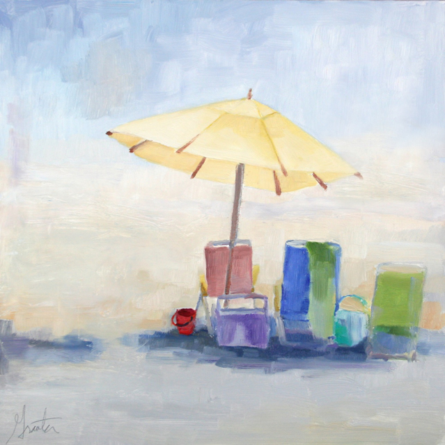 Ellen Welch Granter | Beach Fog | Oil on Panel | 12" X 12" | $950