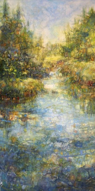 Susan Wahlrab | Tranquil | Varnished Watercolor on Archival Claybord | 16" X 8" | $1,400