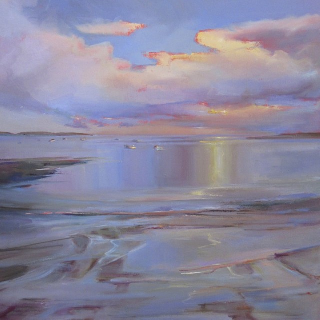 Holly Ready | Quiet Cove, Low Tide | Oil on Canvas | 30" X 30" | $5,000