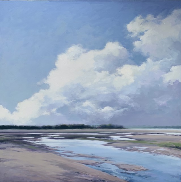 Margaret Gerding | Meandering at Low Tide | Oil on Canvas | 40" X 40" | Sold