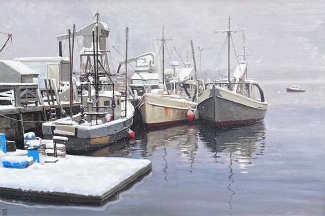Fishing Boats in Winter, Rockland Maine