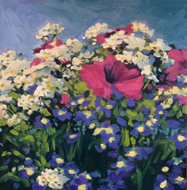 Margaret Gerding | Day 15 (Dock Square Flower Box) | Oil on Canvas | 12" X 12" | Sold
