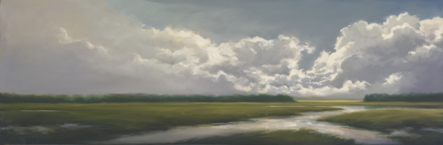Margaret Gerding | Clouds on the Horizon I | Oil on Canvas | 18" X 54" | Sold
