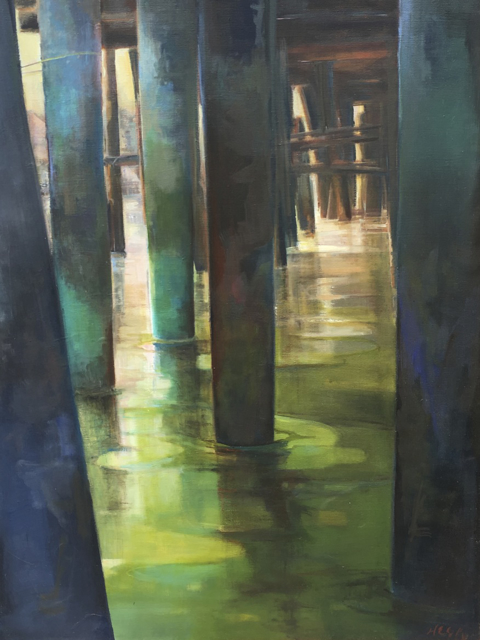 Holly Ready | Green Water Passage | Oil on Canvas | 42" X 32" | $10,000