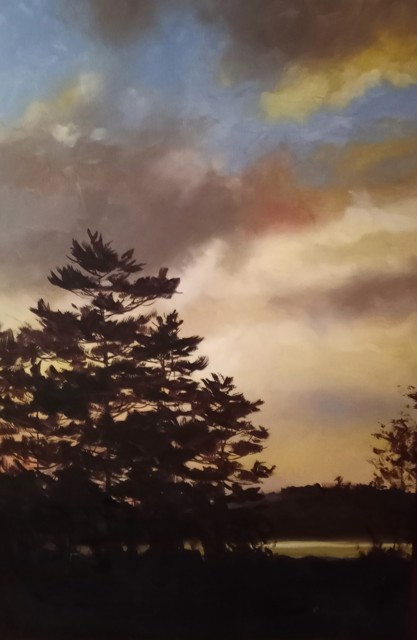 Sandra L. Dunn | Illuminated Sky | Oil on Canvas | 36" X 24" | Sold