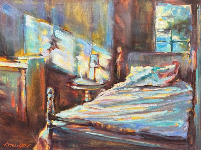 Karen Bruson | Cottage Morning | Oil on Canvas | 18" X 24" | $625