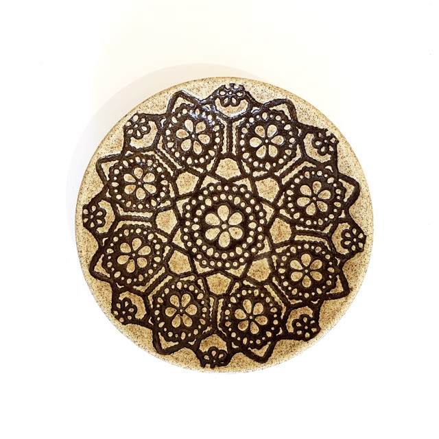 Richard Winslow | Black Textured Dish | Ceramic | 2.75" X 10" | $95