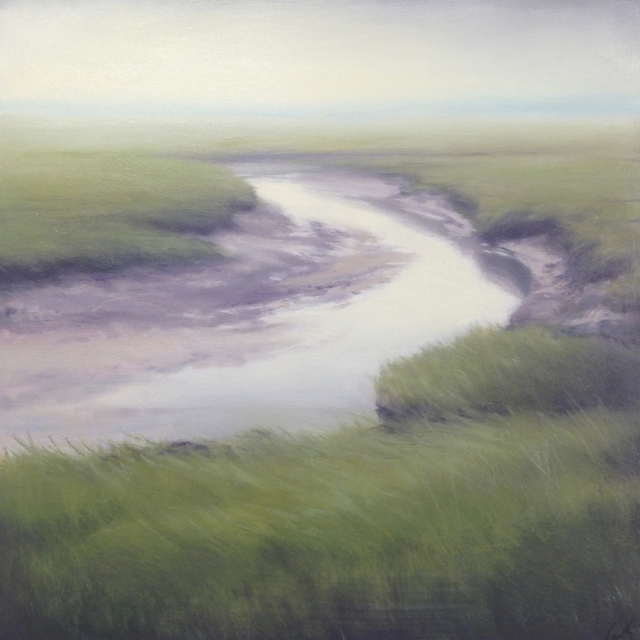 Margaret Gerding | Marsh in Fog III | Oil on Panel | 16" X 16" | $2,500