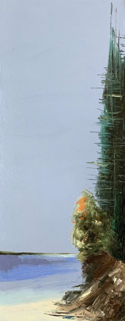 Janis H. Sanders | Autumn Coast | Oil on Canvas | 30" X 12" | Sold