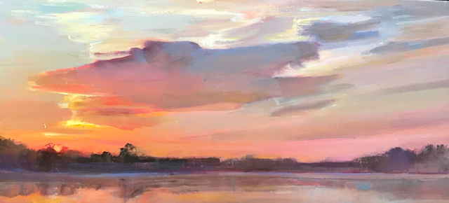 Holly Ready | Calm Reflections | Oil on Canvas | 12" X 24" | $2,000