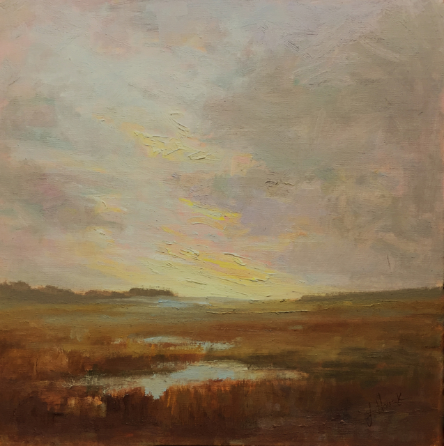 Julie Houck | The Suggestion of Spring | Oil on Linen Mounted on Panel | 12" X 12" | Sold