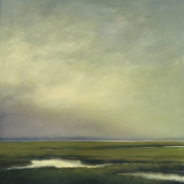 Margaret Gerding | Marsh Sky II | Oil on Panel | 36" X 36" | $6,000