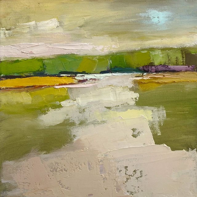 Claire Bigbee | Sky & Marsh #4 | Oil on Canvas | 12" X 12" | Sold