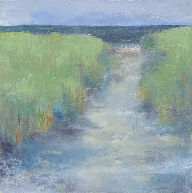 Ellen Welch Granter | Path to the Beach | Oil on Canvas | 16" X 16" | $1,400