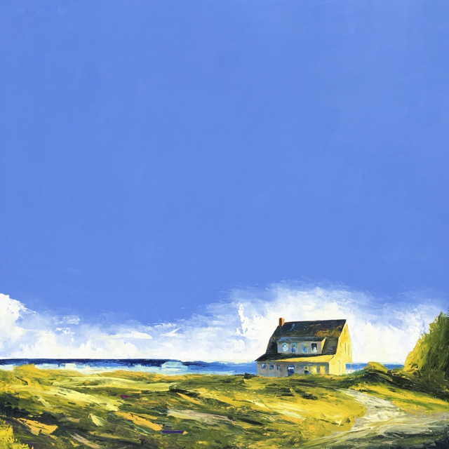 Janis H. Sanders | Seaside Path | Oil on Panel | 40" X 40" | $6,800.00