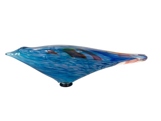 Hot Formed Bird, Light Blue with Multicolor