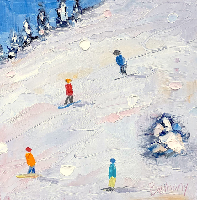 Bethany Harper Williams | Hit the Slopes | Oil on Canvas | 8" X 8" | Sold