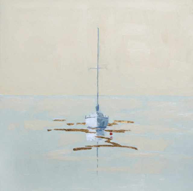 Ellen Welch Granter | Andiamo | Oil and Metal Leaf on Panel | 12" X 12" | Sold