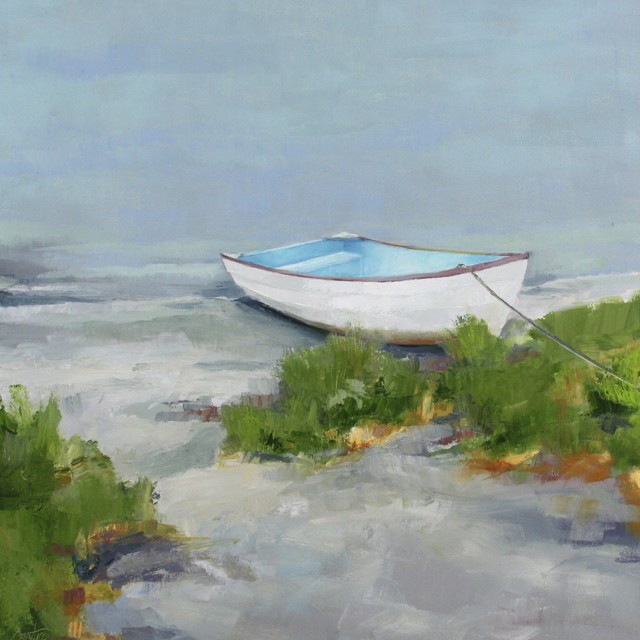 Ellen Welch Granter | Beached Dory | Oil on Panel | 24" X 24" | $2,400