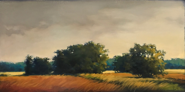 Margaret Gerding | Golden Fields | Oil on Panel | 12" X 24" | $2,500