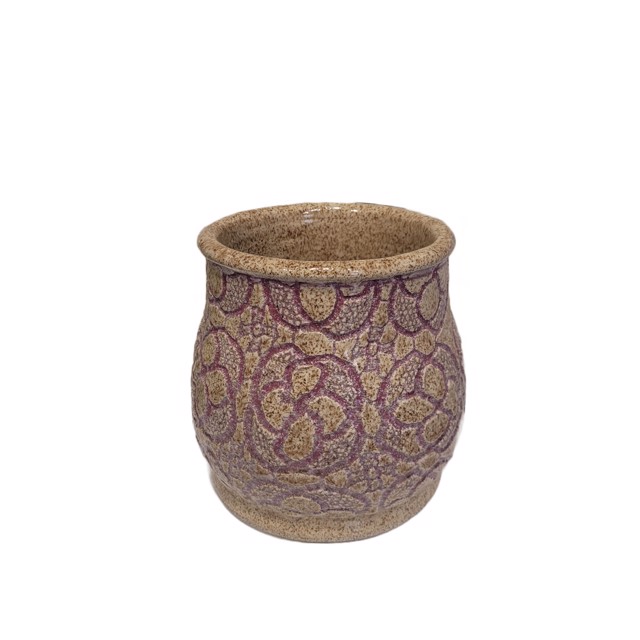 Richard Winslow | Pot with Magenta Design | Ceramic | 6.5" X 6.5" | Sold
