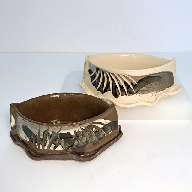Brendan Roddy | Oblong Coastal Vessel | Ceramic | 2.5" X 7" | $50.00