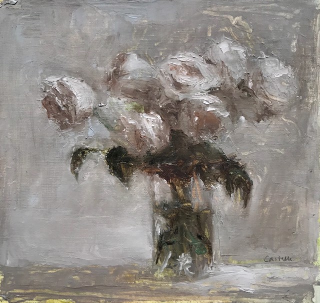 Christopher Castelli | Winter Roses | Oil | 8" X 8" | $700
