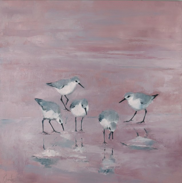 Ellen Welch Granter | Rosy Moment | Oil on Canvas | 30" X 30" | $3,500