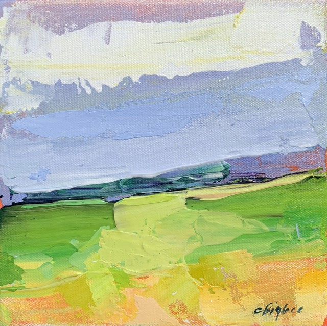 Claire Bigbee | Sky & Marsh #4 | Oil on Canvas | 8" X 8" | $600
