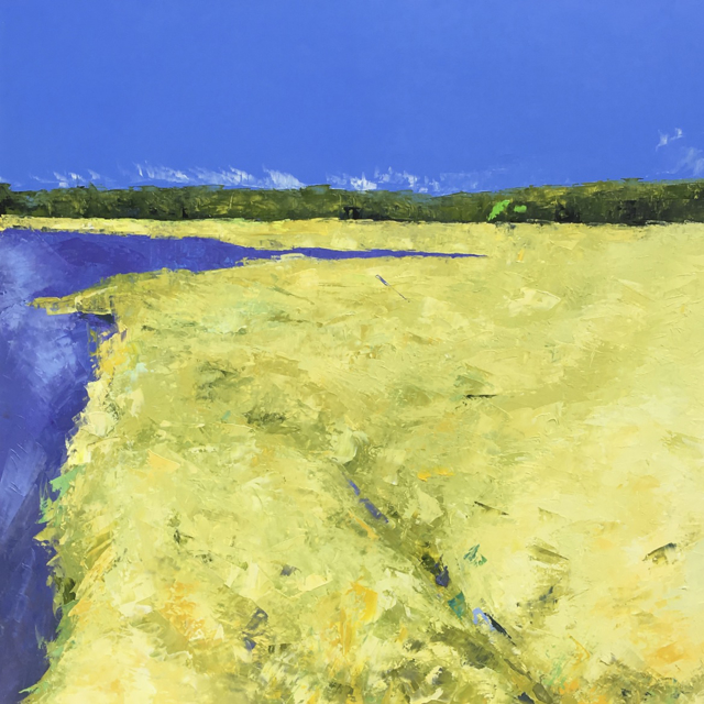 Janis H. Sanders | On A Marsh | Oil on Panel | 40" X 40" | $6,800
