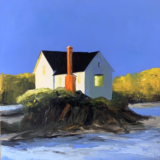 Janis H. Sanders | Rock Island | Oil on Panel | 36" X 36" | Sold