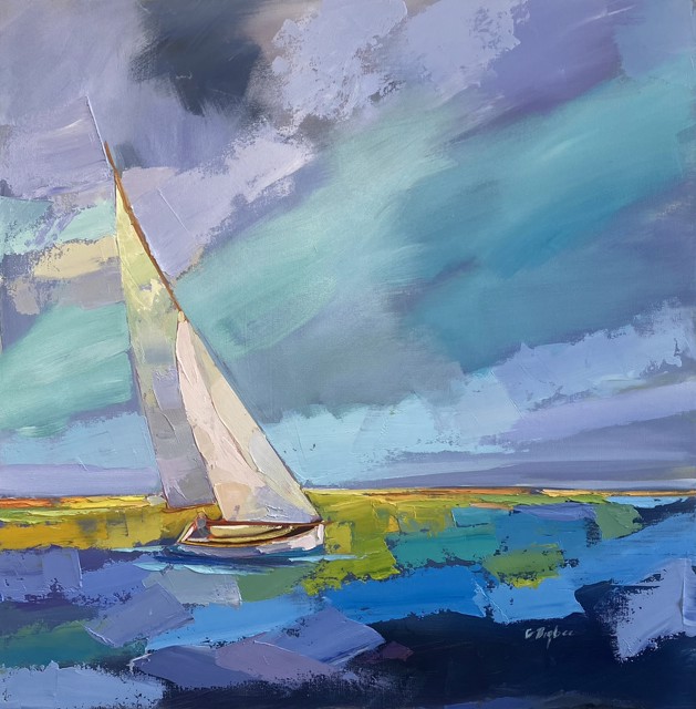 Claire Bigbee | Every Cloud has a Silverlining | Oil on Canvas | 30" X 30" | $3,750