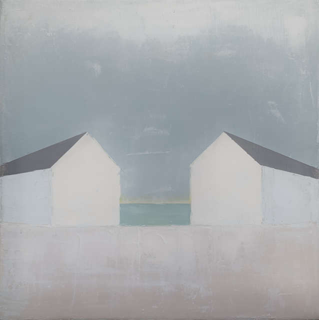 Ingunn Milla Joergensen | Me, You, & The Sea | Oil on Canvas | 14" X 14" | Sold