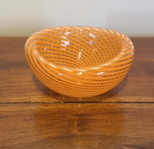 Orange Small Cane Eclipse Bowl