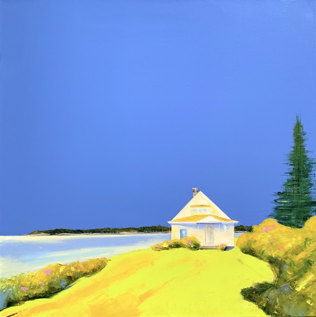 Janis H. Sanders | Coast Cove | Oil on Canvas | 36" X 36" | $5,600.00