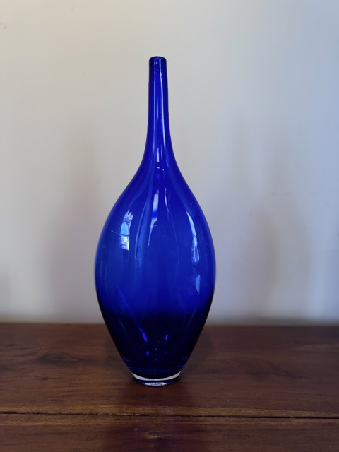 Cobalt Tall Flat Bottle