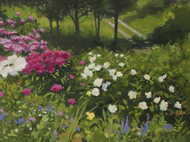 William B. Hoyt | Garden with Driveway | Oil | 6" X 8" | Sold