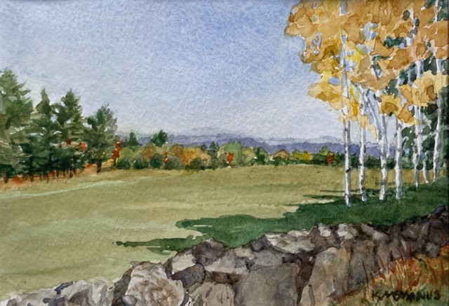 Karen McManus | Parsonsfield Birches | Watercolor | 5.12" X 7.25" | $500