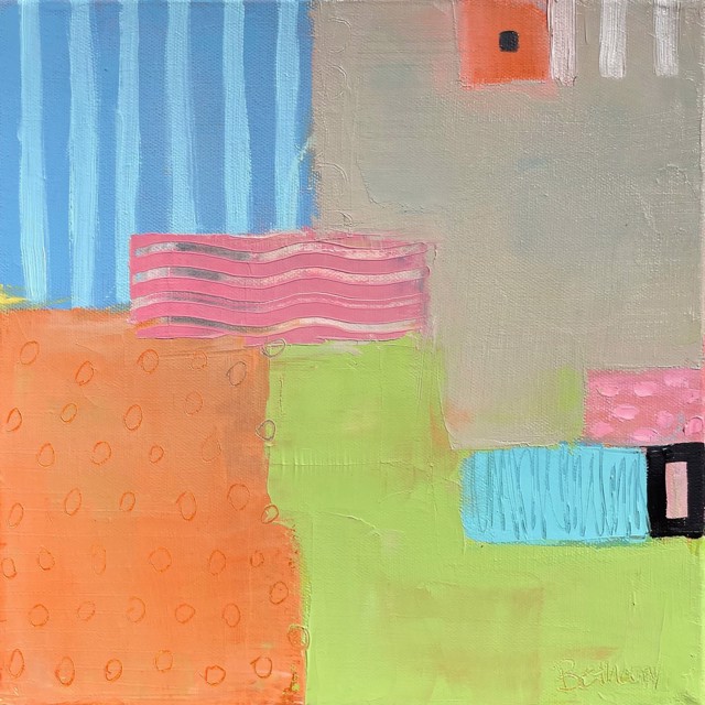 Bethany Harper Williams | Stripes and Dots | Oil on Canvas | 12" X 12" | $695