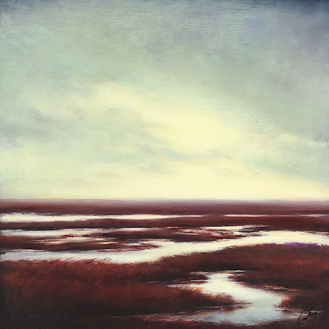 Margaret Gerding | Red Marsh | Oil on Panel | 16" X 16" | $2,500