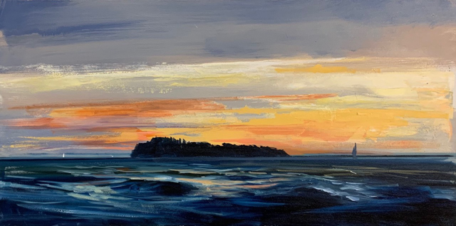 Craig Mooney | Island Sail | Oil on Canvas | 24" X 48" | $5,500