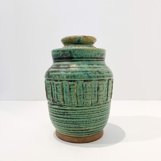 Richard Winslow | Jade Lidded Pot | Ceramic | 8" X 5.5" | $90