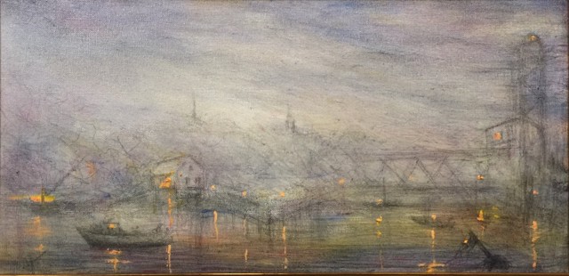 John LeCours | A Bridge to Maine | Oil on Canvas | 10" X 20" | Sold