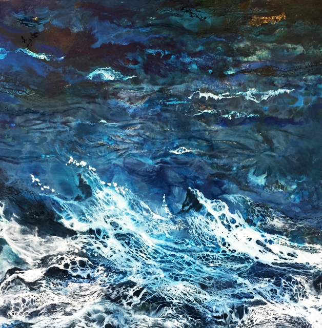 Kathy Ostrander Roberts | Nor'Easter - People's Choice #1 | Encaustic | 30" X 30" | Sold