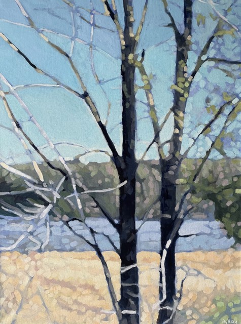 Liz Hoag | Winter Walk | Acrylic on Canvas | 40" X 30" | $4,000