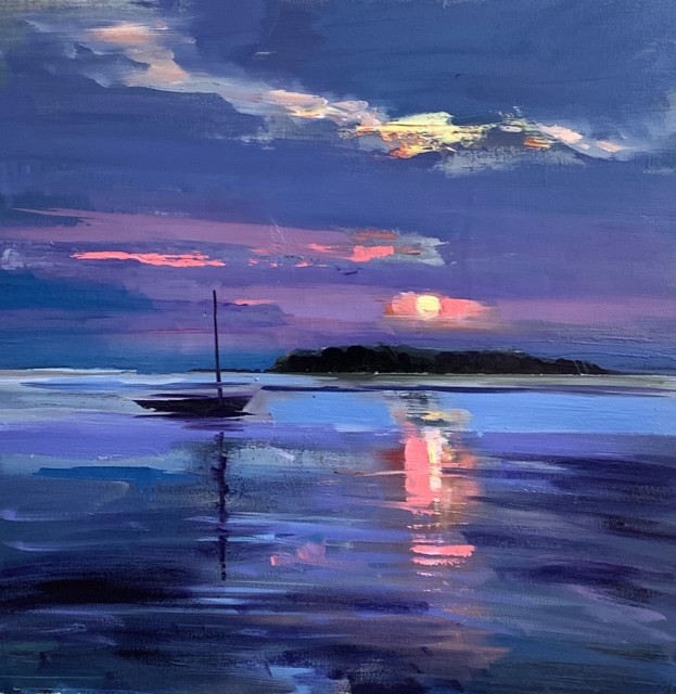 Craig Mooney | Night Light | Oil on Canvas | 24" X 24" | Sold