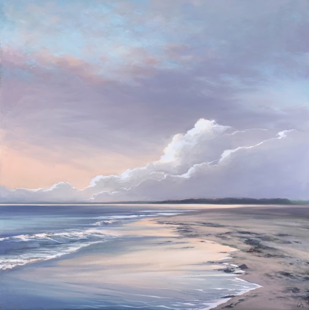 Margaret Gerding | Beach Walk VI | Oil on Canvas | 40" X 40" | Sold
