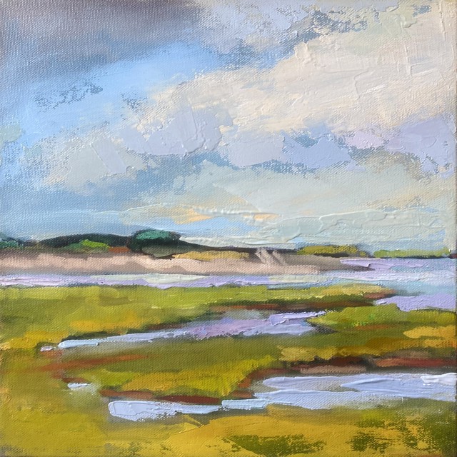 Claire Bigbee | Beach Plum Farm | Oil on Canvas | 12" X 12" | $1,050